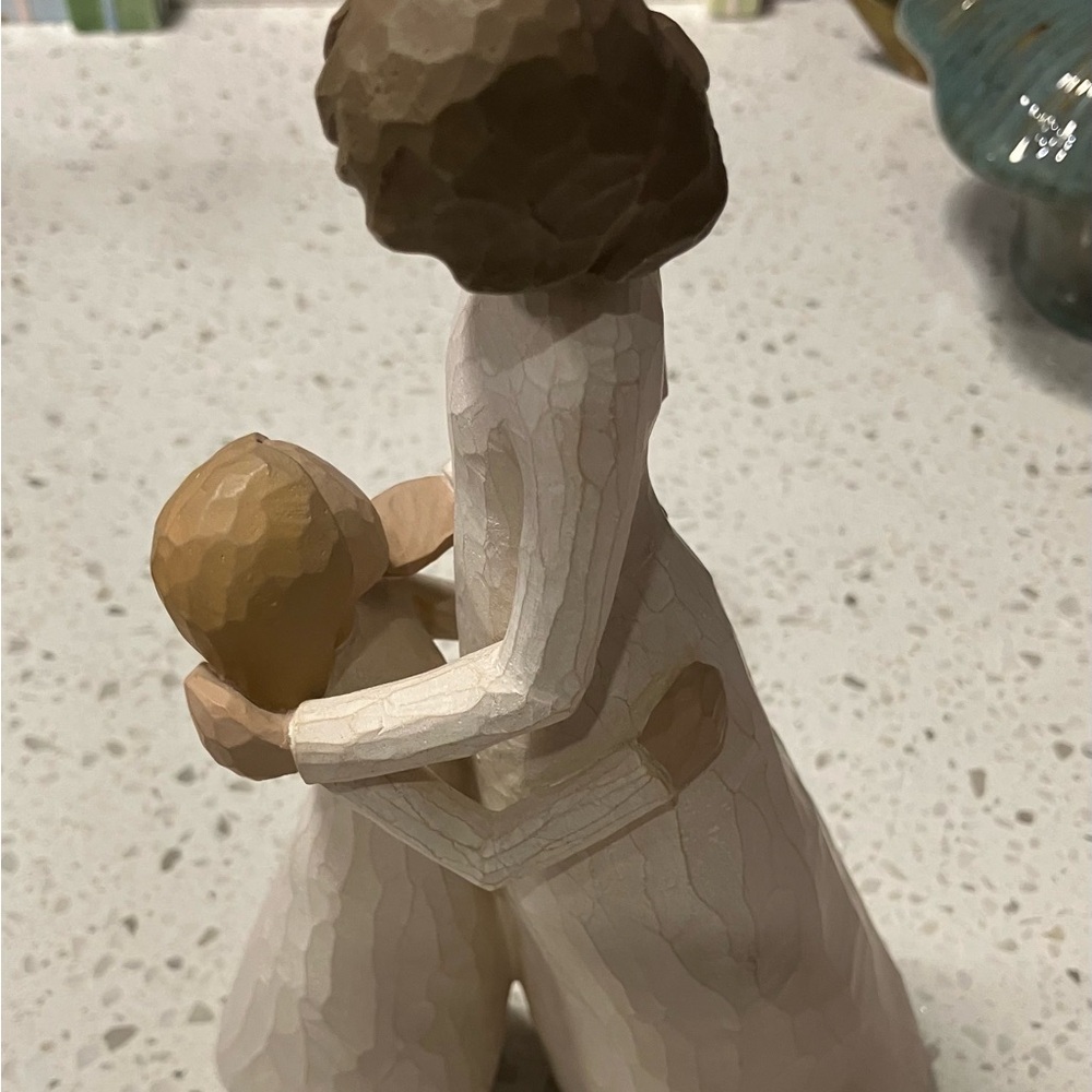 Willow Tree Embrace Sculpture - Cream and Brown